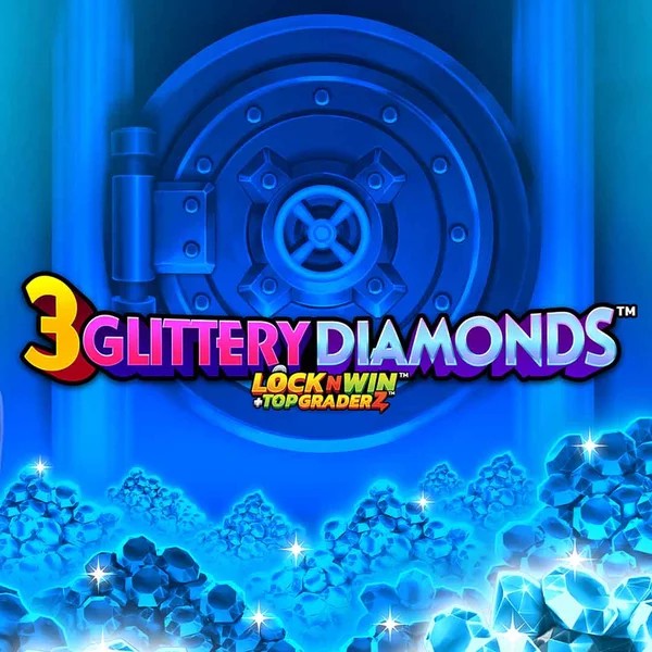 Official Slots logo: 3 Glittery Diamonds by PearFiction Studios at Bwin Casino